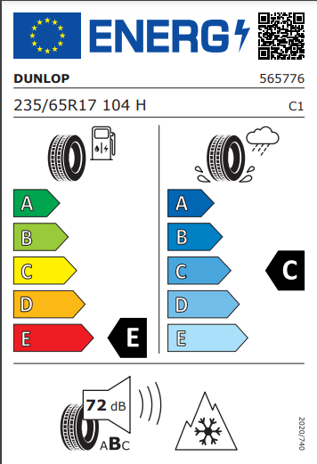 Dunlop 235 65 17 104H SP Winter Sport 3D tyre