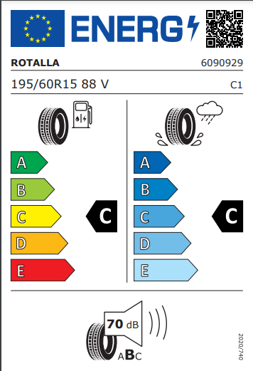 Rotalla 195 60 15 88V RH02 tyre