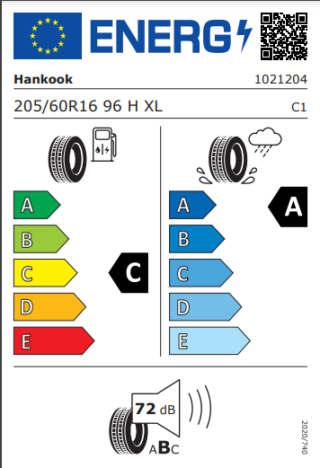 Hankook 205 60 16 96H Ventus Prime 3 (K125) tyre